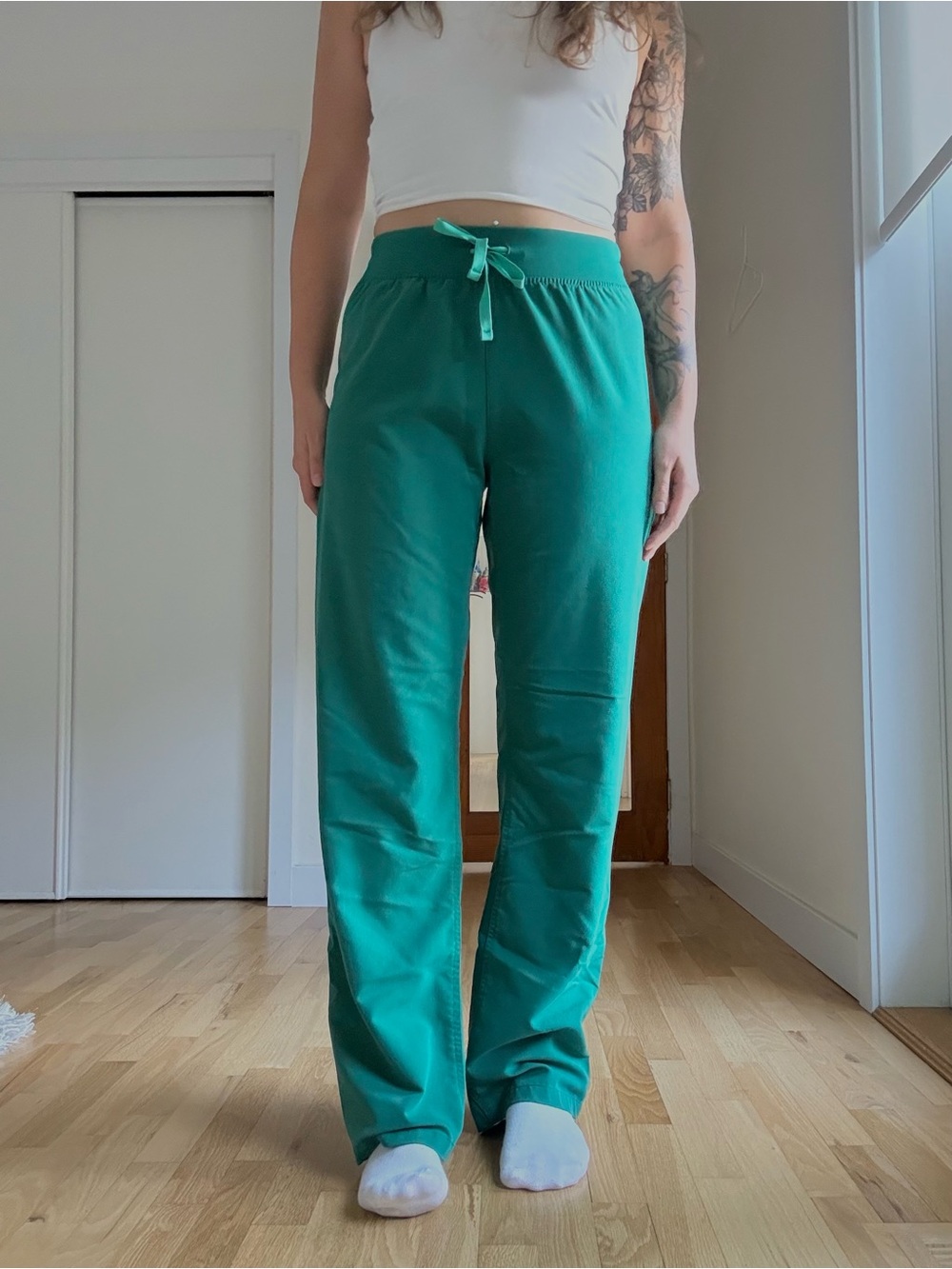 Figs Emerald Green Drawstring Joggers